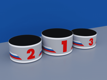 Пьедестал СТАНДАРТ Матрешка 612х612 мм круглый для награждения спортдоставка - Спортивный интернет магазин товары для бассейна