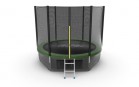 Батут EVO Jump External 10ft + Lower net с внешней сеткой и лестницей + нижняя сеть (зеленый)   - Спортивный интернет магазин товары для бассейна