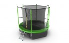 Батут EVO Jump Internal 8ft + Lower net с внутренней сеткой и лестницей + нижняя сеть (зеленый)  - Спортивный интернет магазин товары для бассейна