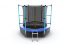 Батут EVO Jump Internal 8ft + Lower net с внутренней сеткой и лестницей + нижняя сеть (синий)  - Спортивный интернет магазин товары для бассейна
