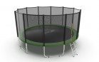 Батут EVO Jump External 16ft с внешней сеткой и лестницей (зеленый)   - Спортивный интернет магазин товары для бассейна