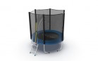 Батут EVO Jump External 6ft с внешней сеткой и лестницей (синий)   - Спортивный интернет магазин товары для бассейна