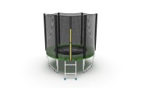 Купить батут black step swat EVO Jump External 6ft с внешней сеткой и лестницей (зеленый)   - Спортивный интернет магазин товары для бассейна