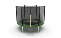 Купить батут black step swat EVO Jump External 8ft с внешней сеткой и лестницей (зеленый)   - Спортивный интернет магазин товары для бассейна