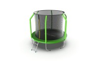 Батут EVO Jump Cosmo 8ft с внутренней сеткой и лестницей (зеленый) blackstep  - Спортивный интернет магазин товары для бассейна