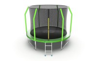 Батут EVO Jump Cosmo 10ft с внутренней сеткой и лестницей (зеленый) blackstep  - Спортивный интернет магазин товары для бассейна