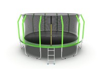 Батут EVO Jump Cosmo 16ft с внутренней сеткой и лестницей (зеленый) blackstep  - Спортивный интернет магазин товары для бассейна